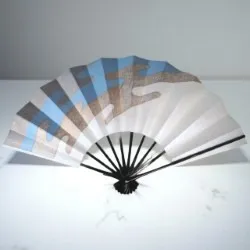 舞扇 15-21 妻水雲 9寸5分 黒ヌリ